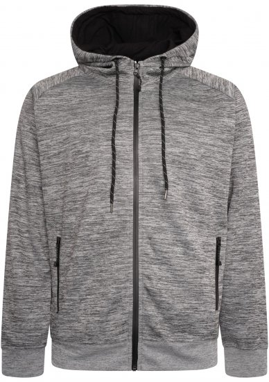 Kam Jeans KBS AP008 Active Performance Hoody Grey - Sweatshirts & hoodies - Sweatshirt & Camisolas com Capuz tamanhos grandes
