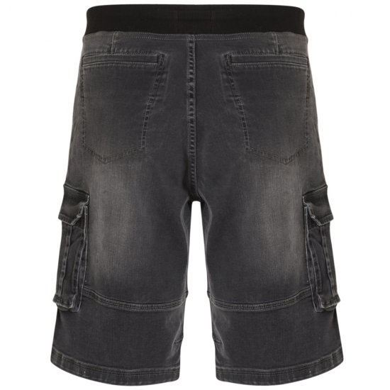 Kam Jeans Dito Denim Shorts Charcoal - Calções - Calções Homem Tamanhos Grandes