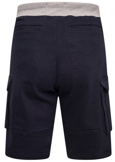 Kam Jeans Elvio Rib Waist Stretch Shorts Navy - Calções - Calções Homem Tamanhos Grandes