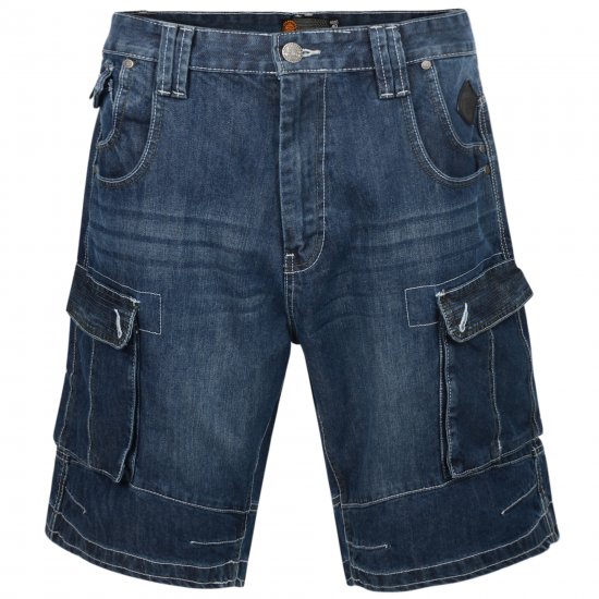 Kam Jeans Francis Dark Used - Calções - Calções Homem Tamanhos Grandes