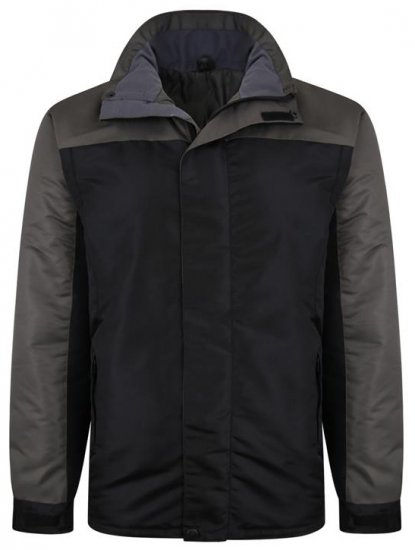 Kam Jeans KV113 Padded Waterproof Coat Black - Casacos - Casacos Homem Tamanhos Grandes