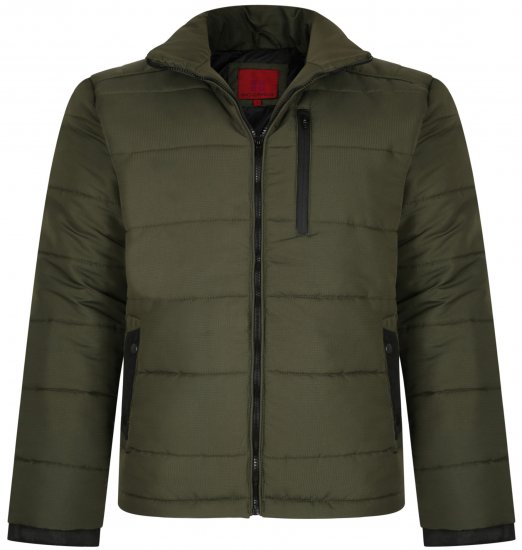 Kam Jeans KV114 Puffer Jacket Khaki - Casacos - Casacos Homem Tamanhos Grandes
