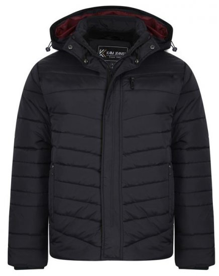 Kam Jeans KV118 Lightweight Quilted Jacket Black - Casacos - Casacos Homem Tamanhos Grandes