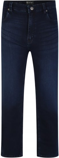 Kam Jeans Nunez Knitted Denim Stretch Fashion Jeans Dark Blue - Jeans & Calças - Jeans & Calças Tamanhos Grandes Homem