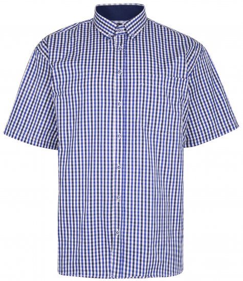 Kam Jeans 640 Premium Short Sleeve Shirt Navy - Camisas - Camisas Homem Tamanhos Grandes