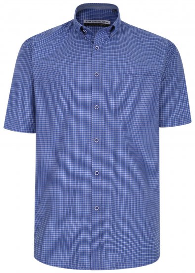 Kam Jeans 641 Premium Short Sleeve Shirt Navy - Camisas - Camisas Homem Tamanhos Grandes