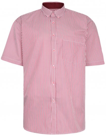 Kam Jeans 643 Premium Short Sleeve Shirt Burgundy - Camisas - Camisas Homem Tamanhos Grandes