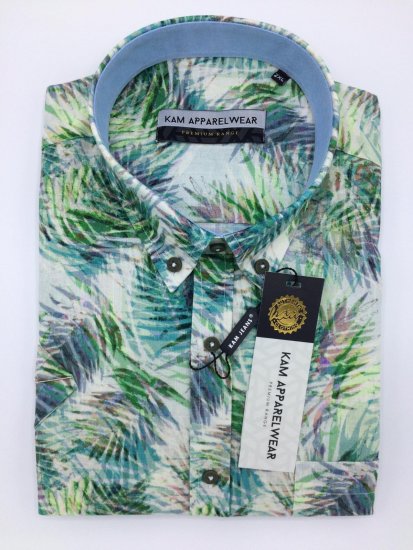 Kam Jeans P644 Premium Linen Shirt - Camisas - Camisas Homem Tamanhos Grandes