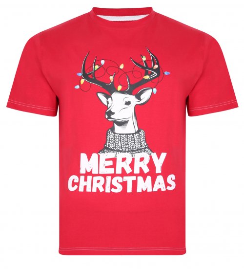 Kam Jeans X015 T-Shirt Red - T-shirts - T-shirts Homem Tamanhos Grandes