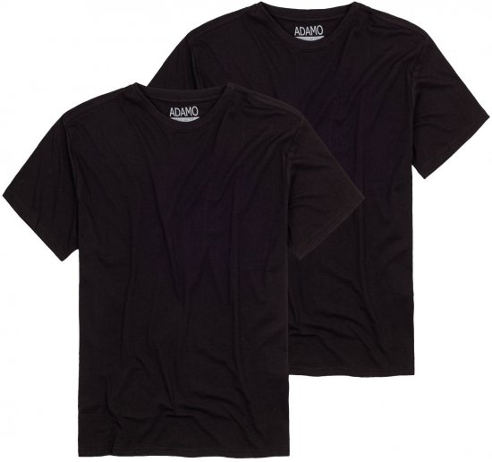 Adamo Kilian Regular fit 2-pack T-shirt Black - T-shirts - T-shirts Homem Tamanhos Grandes