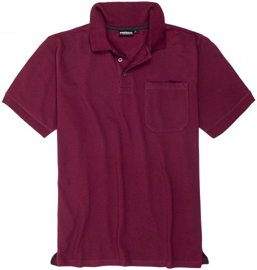 Adamo Klaas Regular fit Polo Shirt with Pocket Blackberry - Pólos - Pólos Tamanhos Grandes Homem
