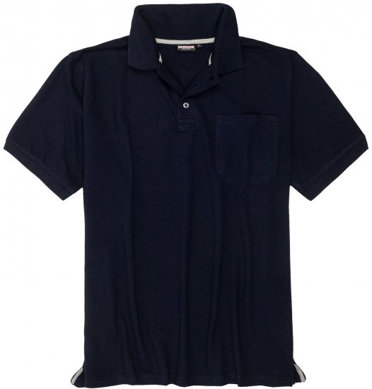 Adamo Klaas Regular fit Polo Shirt with Pocket Navy - Pólos - Pólos Tamanhos Grandes Homem