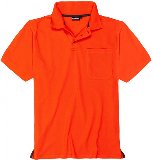 Adamo Klaas Regular fit Polo Shirt with Pocket Orange - Pólos - Pólos Tamanhos Grandes Homem