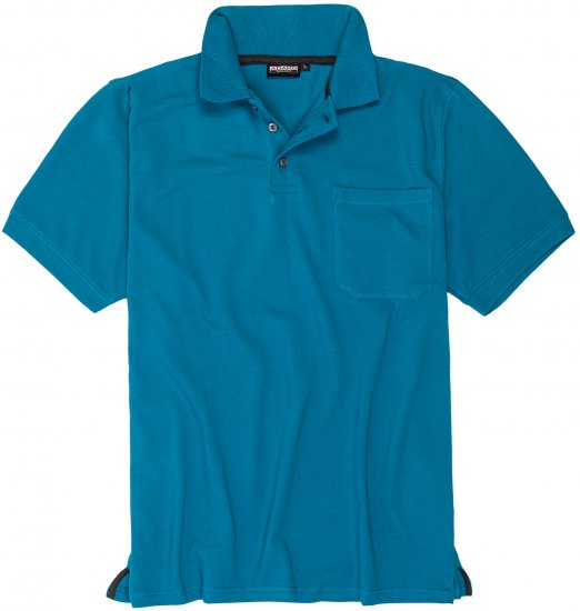 Adamo Klaas Regular fit Polo Shirt with Pocket Petrol - Pólos - Pólos Tamanhos Grandes Homem