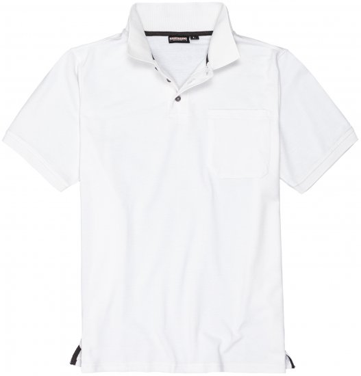 Adamo Klaas Regular fit Polo Shirt with Pocket White - Pólos - Pólos Tamanhos Grandes Homem