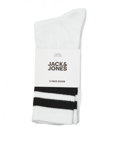 Jack & Jones Travis Meias de ténis Branco pack de 3 - Roupa Interior & natação - Roupa interior Homem Tamanhos Grandes