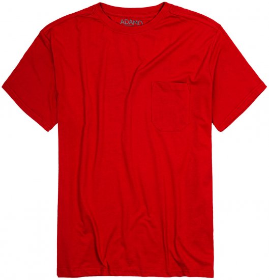 Adamo Kody Regular fit T-shirt with Pocket Red - T-shirts - T-shirts Homem Tamanhos Grandes