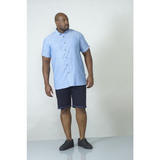 D555 Eric Linen Short Sleeve Shirt - Camisas - Camisas Homem Tamanhos Grandes