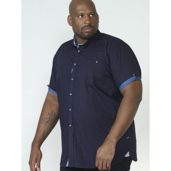 D555 Tim Short Sleeve Shirt Navy - Camisas - Camisas Homem Tamanhos Grandes