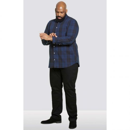 D555 Davenport Long Sleeve Shirt Navy - Camisas - Camisas Homem Tamanhos Grandes