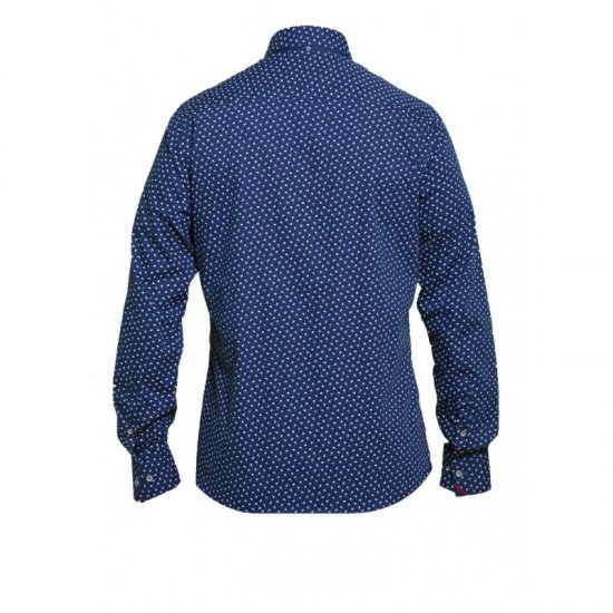 D555 Bainton Long Sleeve Shirt Navy - Camisas - Camisas Homem Tamanhos Grandes