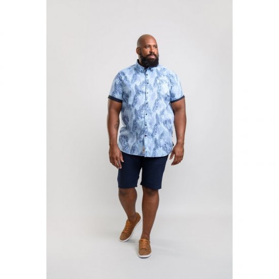 D555 Santana Hawaii Shirt Sky Blue - Camisas - Camisas Homem Tamanhos Grandes