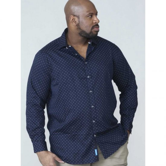D555 Rashard Long Sleeve Printed Shirt - Camisas - Camisas Homem Tamanhos Grandes