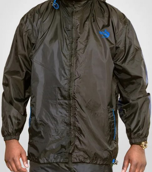 D555 Zac "Packaway" Rain Jacket Black - Roupa desportiva & Outdoor - Roupa Desportiva Tamanhos Grandes