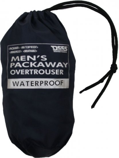 D555 Elba "Packaway" Rain Pants Black - Roupa desportiva & Outdoor - Roupa Desportiva Tamanhos Grandes