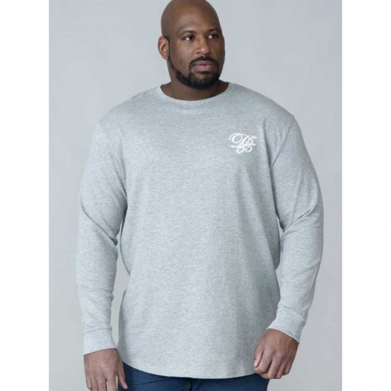 D555 Plato Long Sleeve T-shirt Grey - T-shirts - T-shirts Homem Tamanhos Grandes