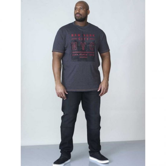 D555 Alex T-shirt Charcoal - T-shirts - T-shirts Homem Tamanhos Grandes