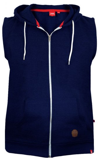 D555 Blake Sleeveless Hoodie Navy - Sweatshirts & hoodies - Sweatshirt & Camisolas com Capuz tamanhos grandes