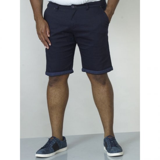 D555 Luke Stretch Shorts Navy - Calções - Calções Homem Tamanhos Grandes