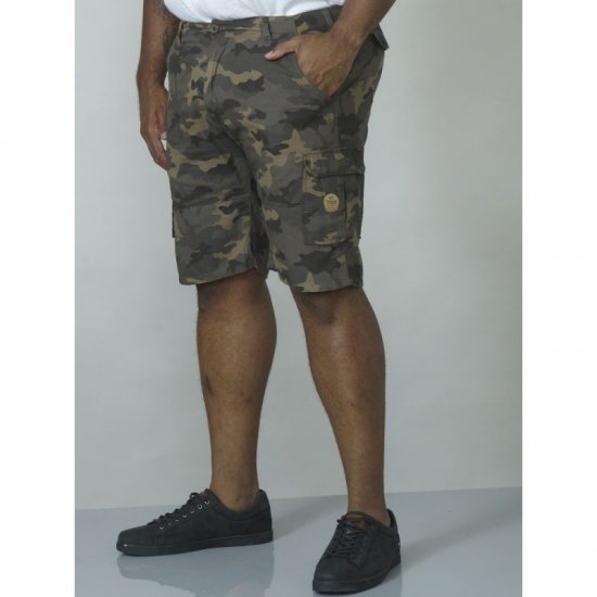 D555 Marty Camo Shorts Green - Calções - Calções Homem Tamanhos Grandes