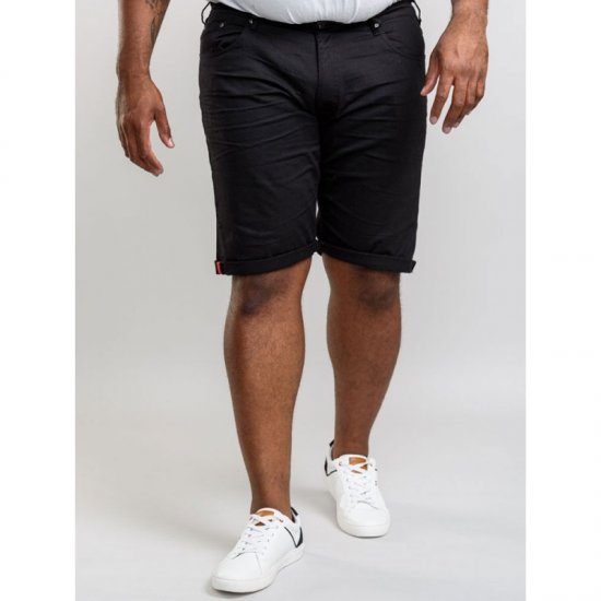 D555 Gilbert Stretch Shorts Black - Calções - Calções Homem Tamanhos Grandes