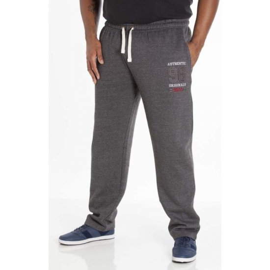 D555 Portland Sweatpants Charcoal - Calças & calções de fato de treino - Calças de Fato de Treino Tamanhos Grandes 