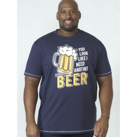 D555 Murray T-shirt Navy - T-shirts - T-shirts Homem Tamanhos Grandes