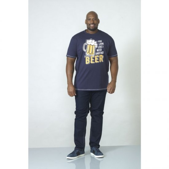 D555 Murray T-shirt Navy - T-shirts - T-shirts Homem Tamanhos Grandes