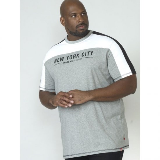 D555 Alvester T-shirt Grey - T-shirts - T-shirts Homem Tamanhos Grandes