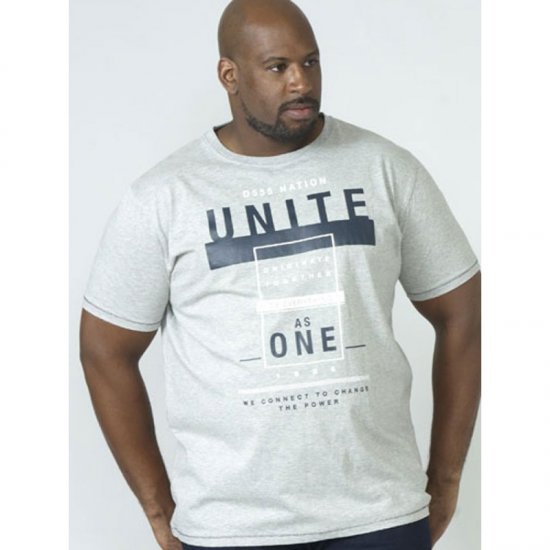 D555 Phillip T-shirt Grey - T-shirts - T-shirts Homem Tamanhos Grandes