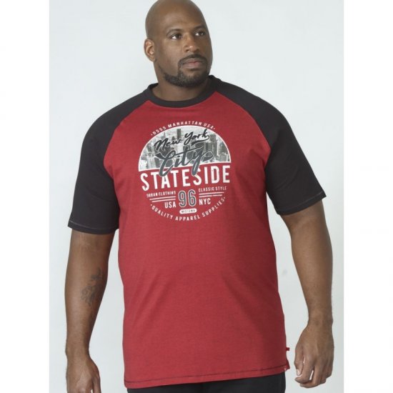 D555 Jarvis T-shirt Red - T-shirts - T-shirts Homem Tamanhos Grandes