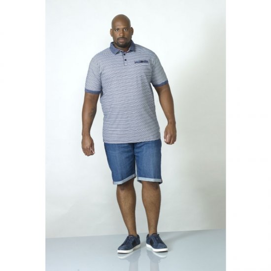 D555 Tyrone Polo Blue - Pólos - Pólos Tamanhos Grandes Homem