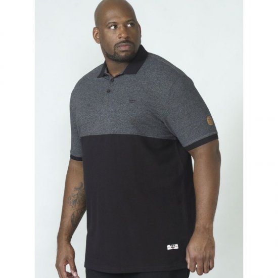 D555 Stefhen Polo Black - Pólos - Pólos Tamanhos Grandes Homem