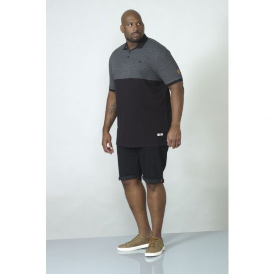 D555 Stefhen Polo Black - Pólos - Pólos Tamanhos Grandes Homem