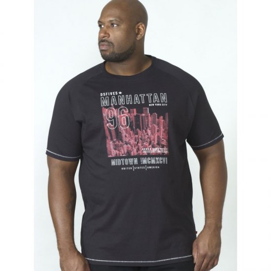 D555 Perry T-shirt Black - T-shirts - T-shirts Homem Tamanhos Grandes