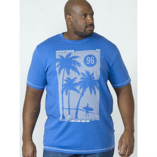 D555 Kansas T-shirt Blue - T-shirts - T-shirts Homem Tamanhos Grandes