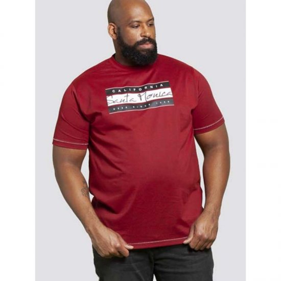 D555 Tempa T-shirt Red - T-shirts - T-shirts Homem Tamanhos Grandes