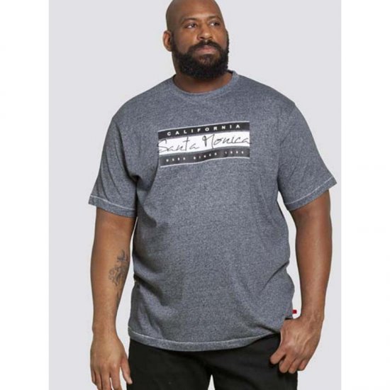 D555 Tempa T-shirt Navy Twist - T-shirts - T-shirts Homem Tamanhos Grandes