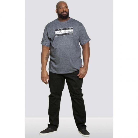 D555 Tempa T-shirt Navy Twist - T-shirts - T-shirts Homem Tamanhos Grandes