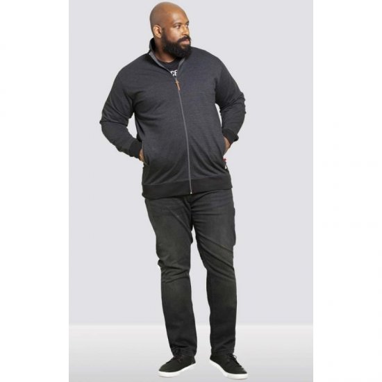 D555 Buxton Full Zip Sweatshirt Black - Sweatshirts & hoodies - Sweatshirt & Camisolas com Capuz tamanhos grandes